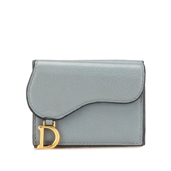 DIOR Gray Leather Wallet - Picture 1 of 11